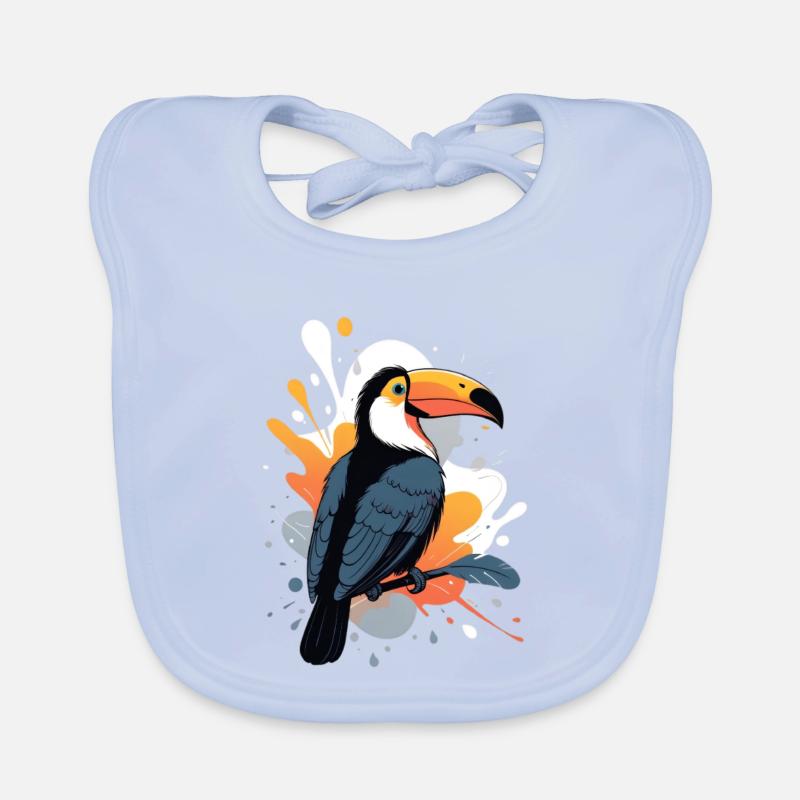 Explosion de couleur du toucan Bavoir bio Bébé