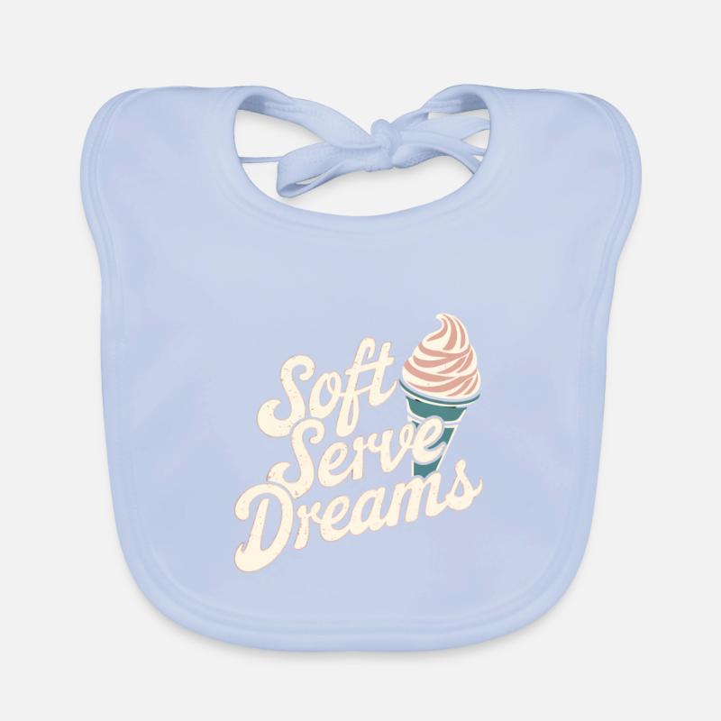 Soft Serve Dreams – Glace rétro Bavoir bio Bébé