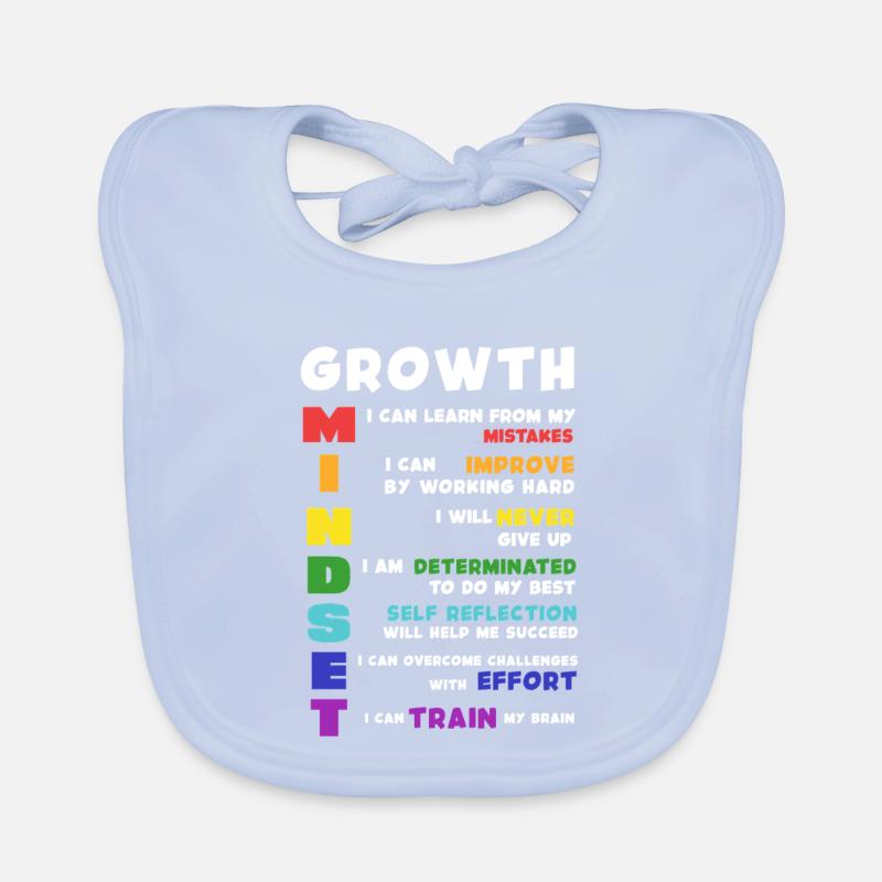 Growth Mindset Acronym Poster Organic Baby Bibs