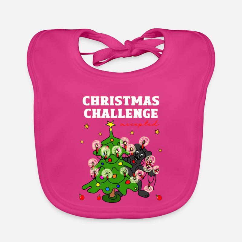 Christmas Challenge Accepts Dog Organic Baby Bibs