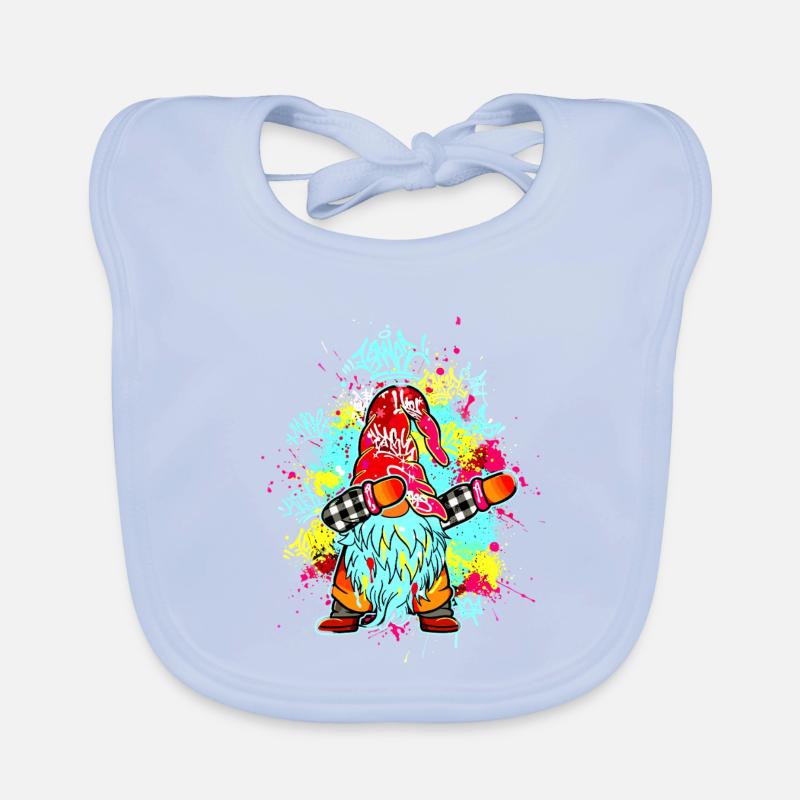 DABBING GNOME Graffiti Xmas Trend Funny Organic Baby Bibs