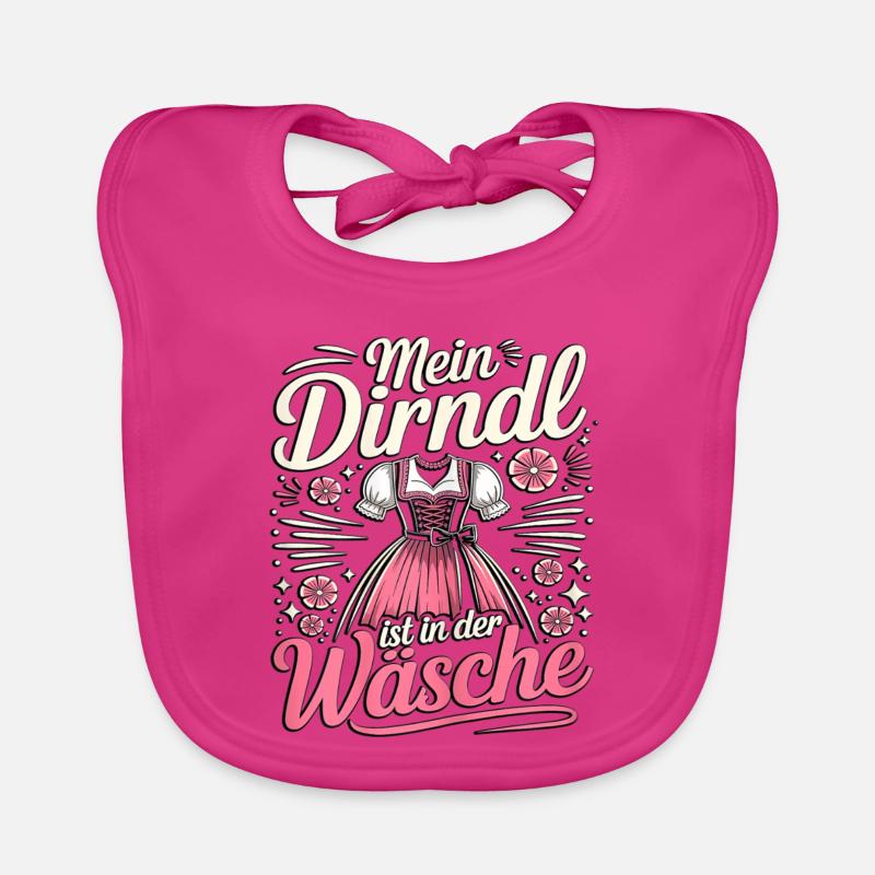 Il mio dirndl è in lavanderia Bavaglino ecologico per neonato