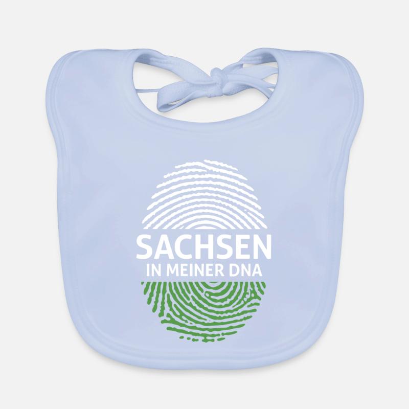 La Saxe dans mon empreinte de drapeau ADN Bavoir bio Bébé