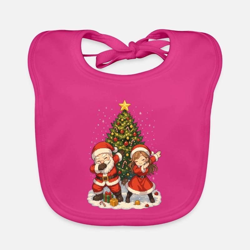 Christmas Dab, Santa Squad, Fun Xmas Bavoir bio Bébé