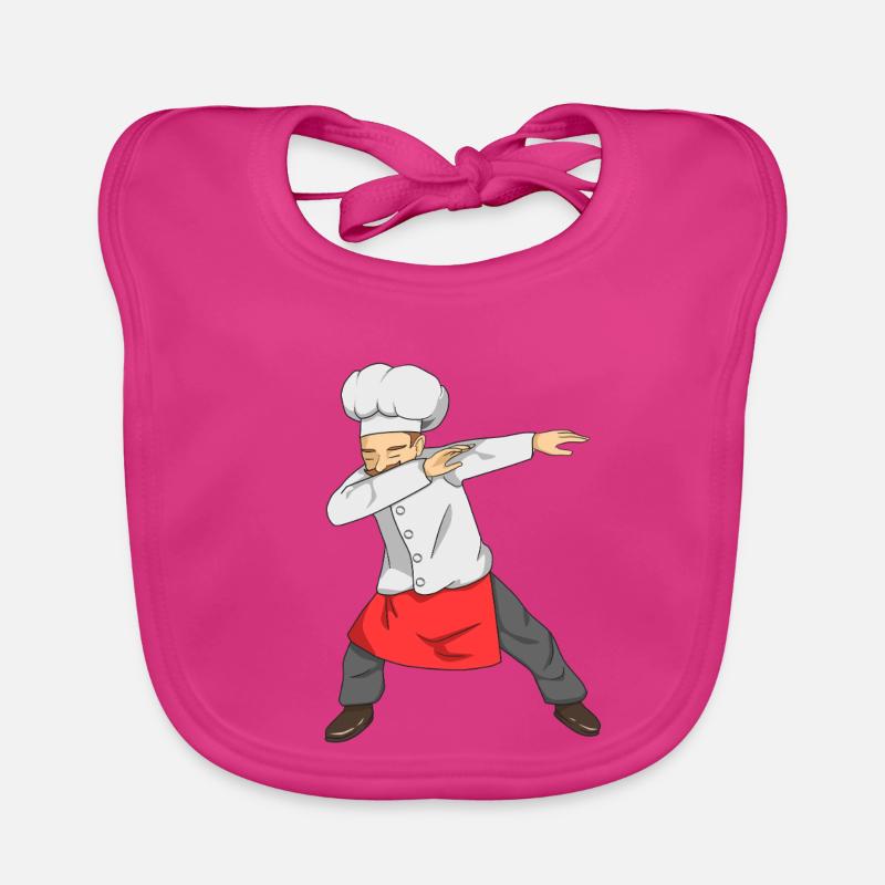 Dabbing Chef Funny Cooking Master Culinary Kitchen Organic Baby Bibs