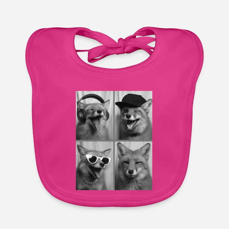 Fuchs - Baby Bio-Lätzchen - Fuchsia