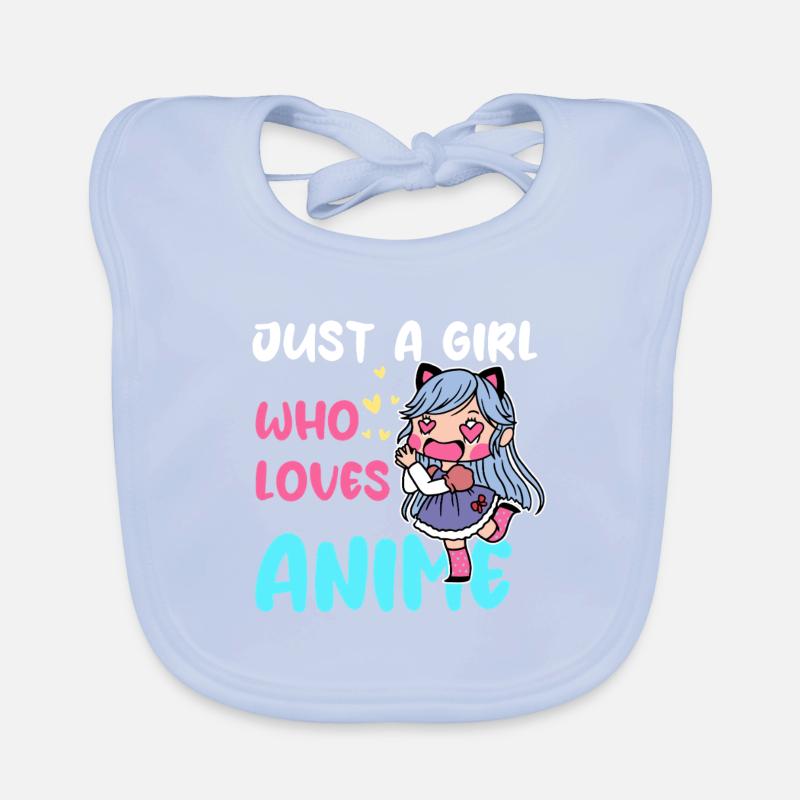 Mädchen liebt Anime Chibi Baby Bio-Lätzchen