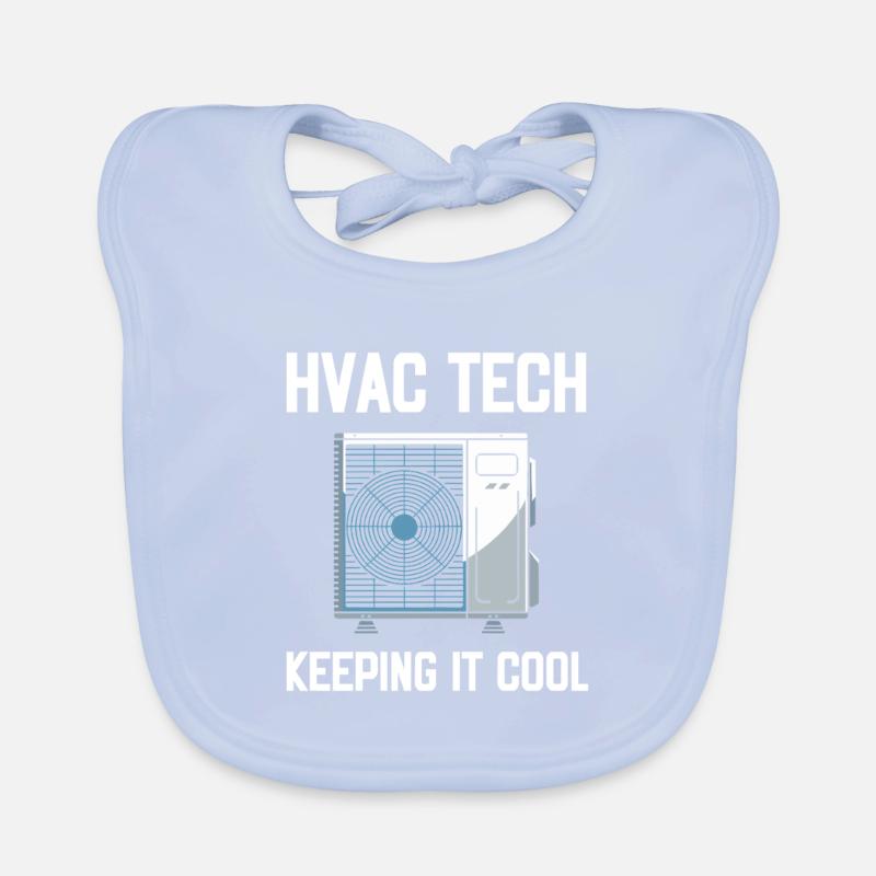 HVAC Tech Keeping It Cool Spruch Techniker Baby Bio-Lätzchen