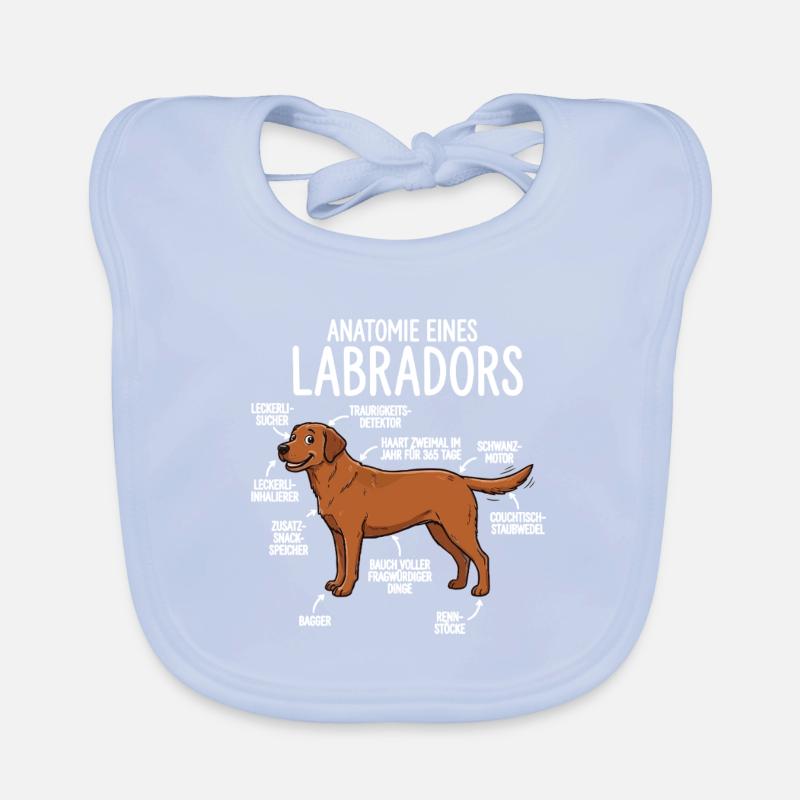 Anatomie d’un Labrador – Design Fun Foxred Bavoir bio Bébé