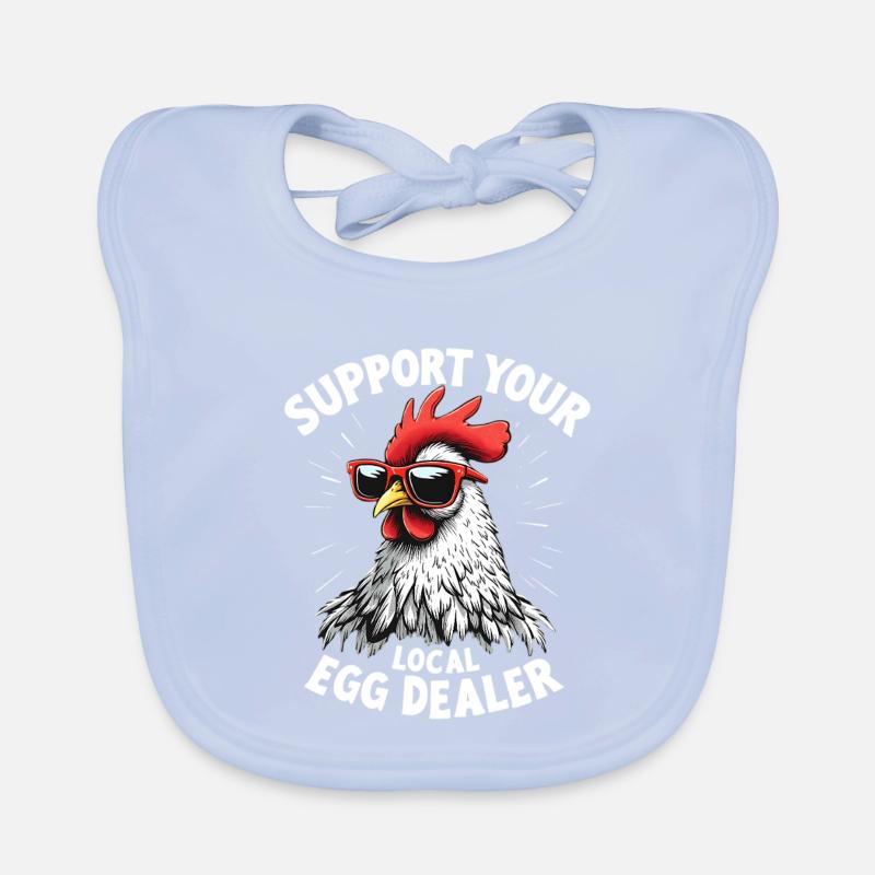 Support your local egg vendor Organic Baby Bibs