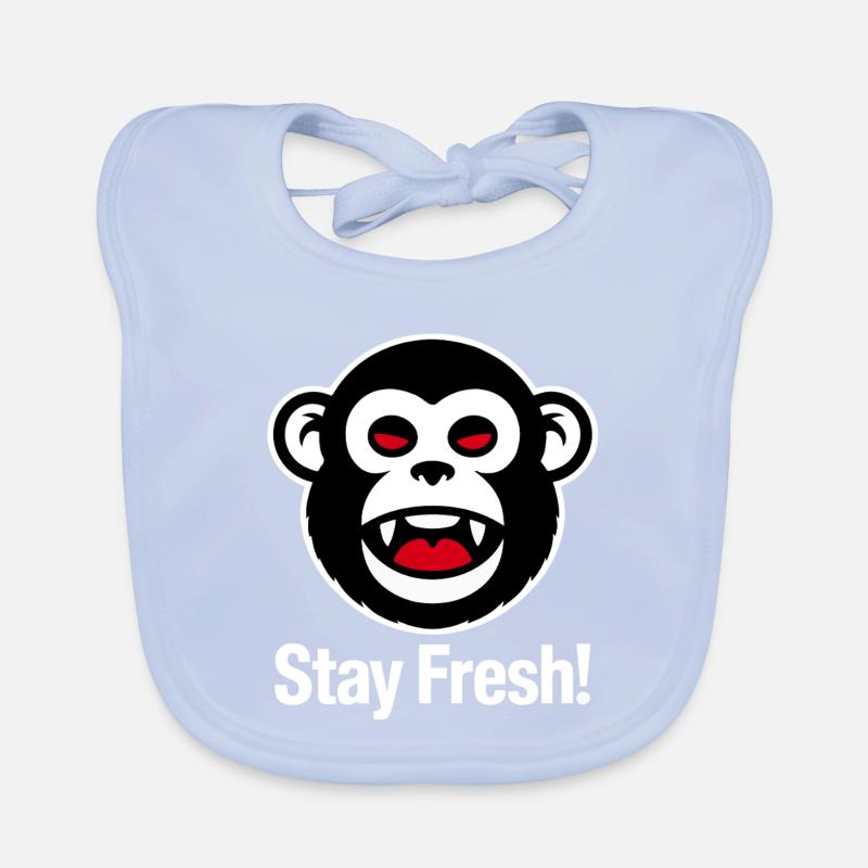 Singe de dessin animé : Reste frais Bavoir bio Bébé