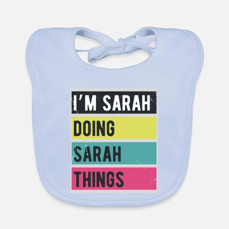 I’m Sarah Doing Sarah Things Retro Baby Bio-Lätzchen