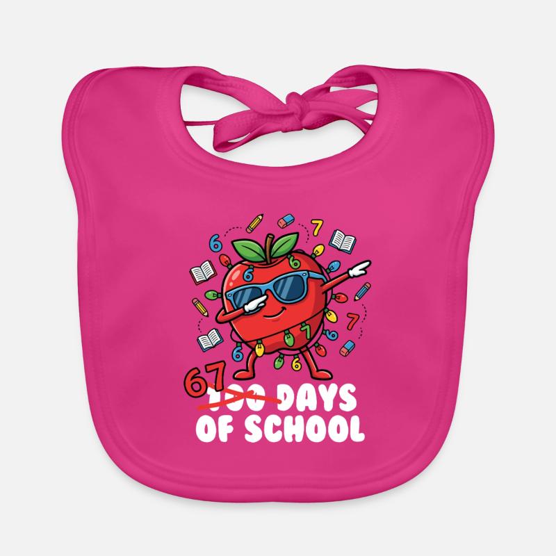 Six Sept Jours École 100 Jours 6 7 Fun 6-7 Bavoir bio Bébé