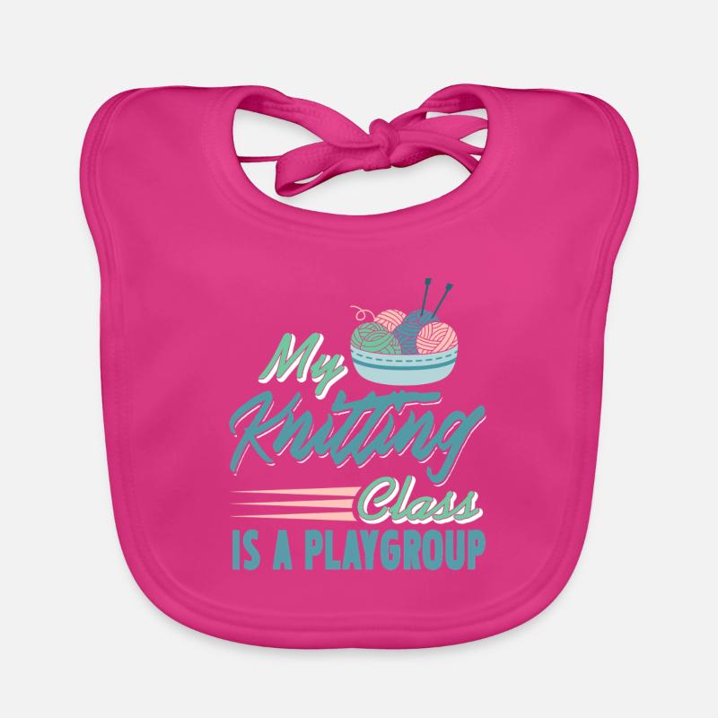 My Knitting Class Is a Playgroup Funny Yarn Organic Baby Bibs