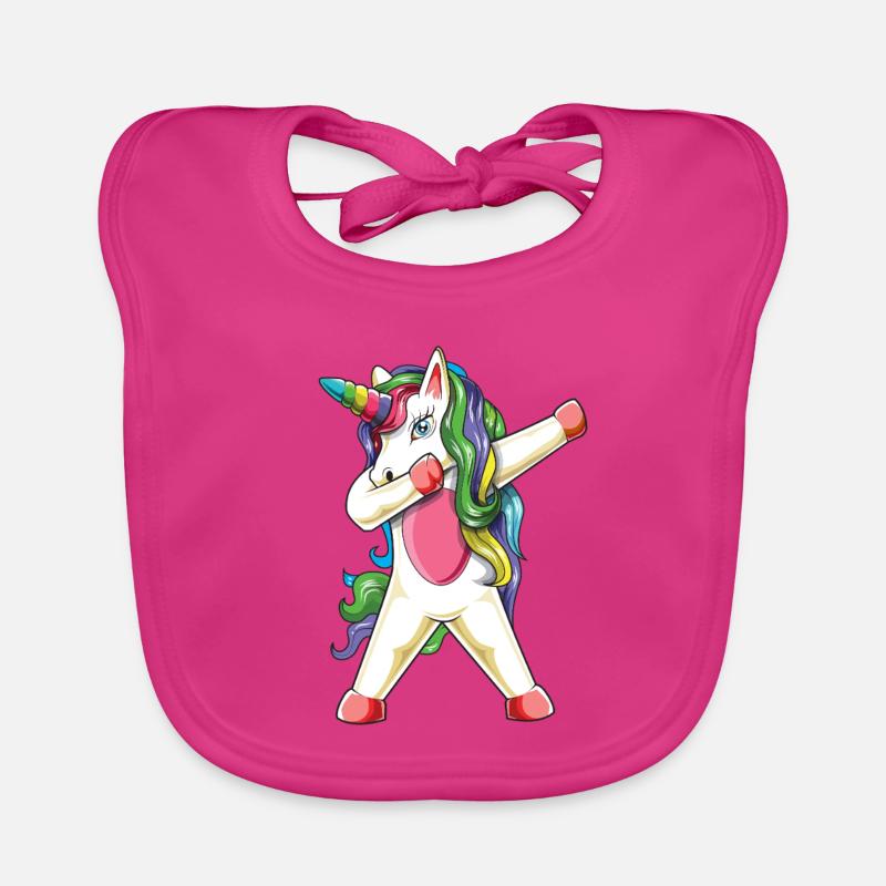 Danse magique Dab Dab de la Licorne Arc-en-ciel Bavoir bio Bébé
