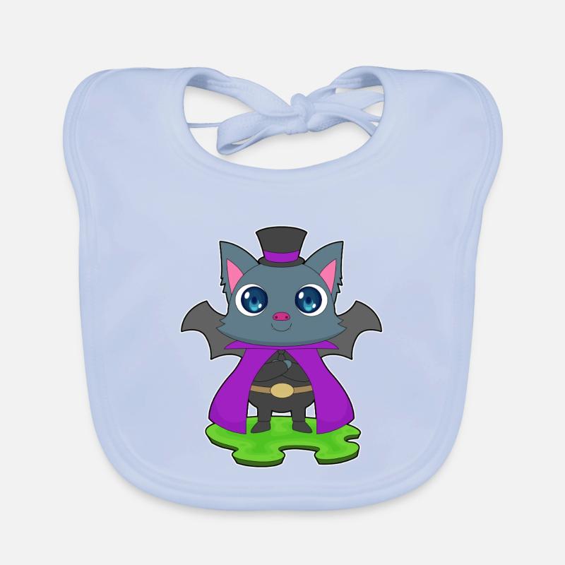Bat Halloween Vampire Organic Baby Bibs