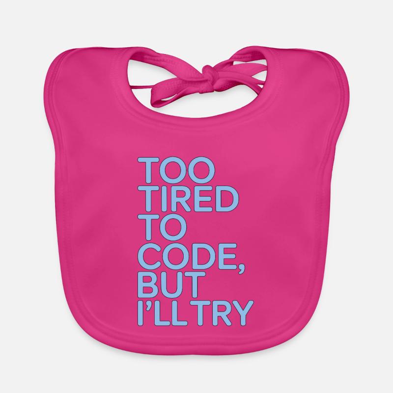 ER Nurse Too Tired To Code But Registered Nurse Baby Bio-Lätzchen