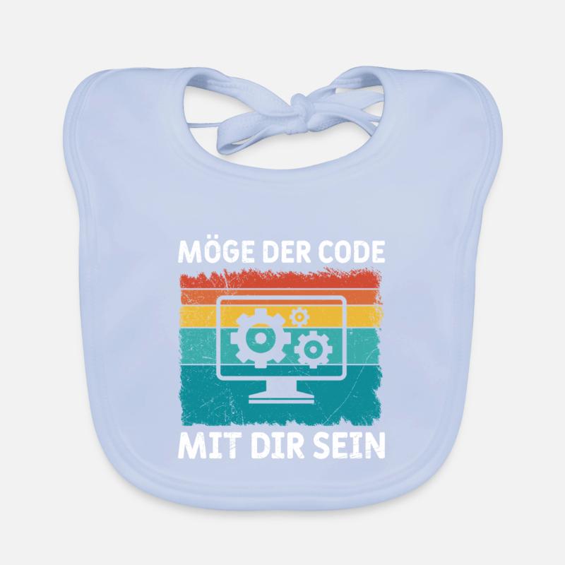 Nerd Computer MÖGE DER CODE MIT DIR SEIN LUSTIG Baby Bio-Lätzchen