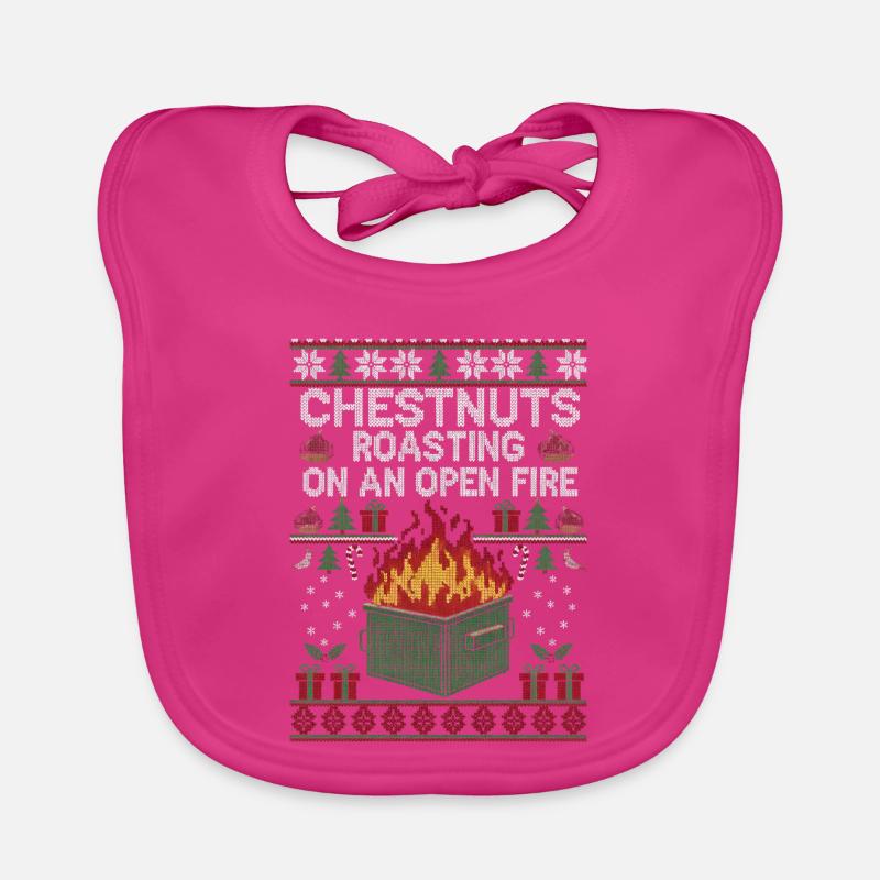 Roasting chestnuts on an open fire garbage can Organic Baby Bibs