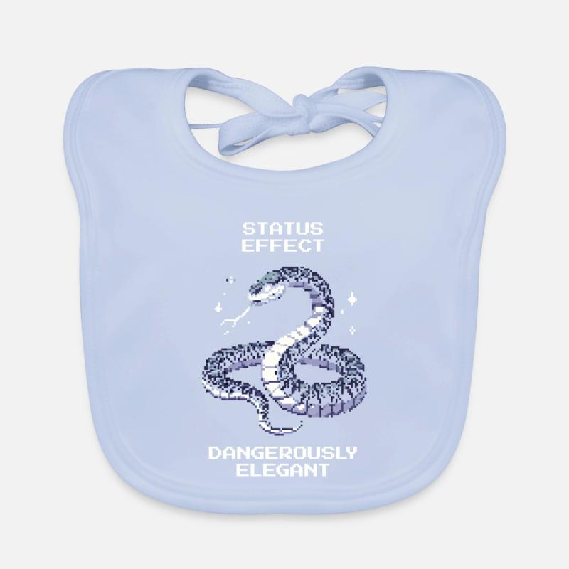 Gefährlich elegant | Schlange Attitüde Baby Bio-Lätzchen
