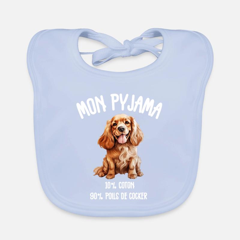 Cocker Spaniel Hundehaar-Pyjamas Baby Bio-Lätzchen