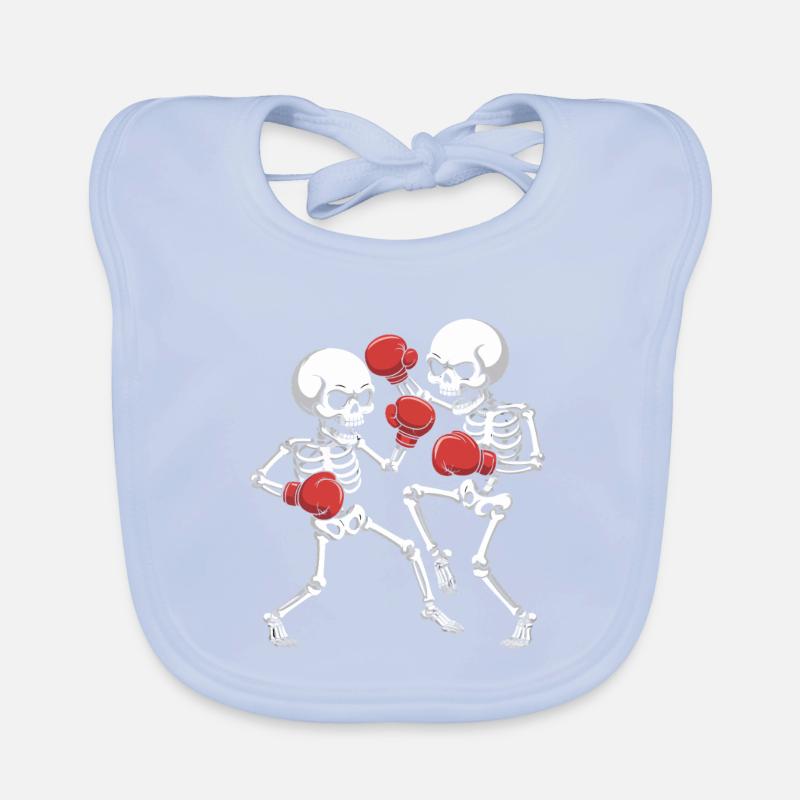 Skelettboxer Duell Baby Bio-Lätzchen