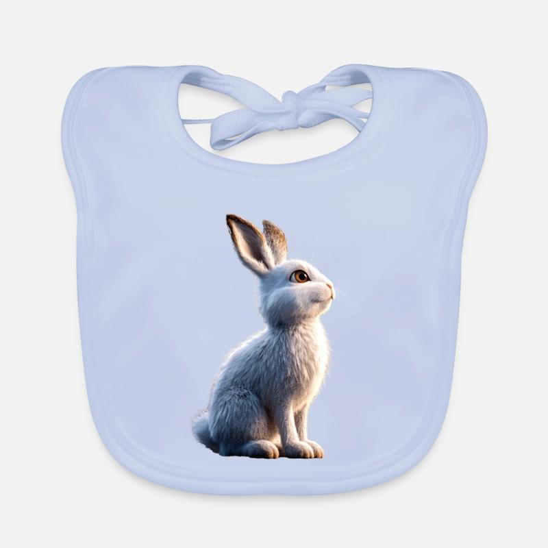 Mountain Rabbit Arctic Hare Albino Rabbit White Rabbit Organic Baby Bibs