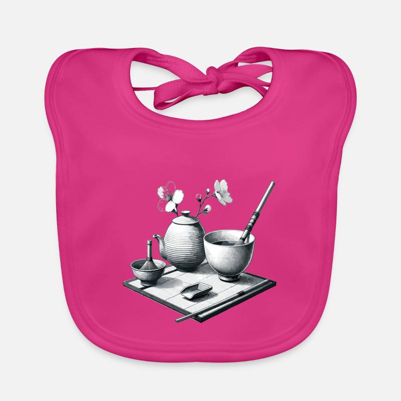 Tea art in a Zen setup Organic Baby Bibs
