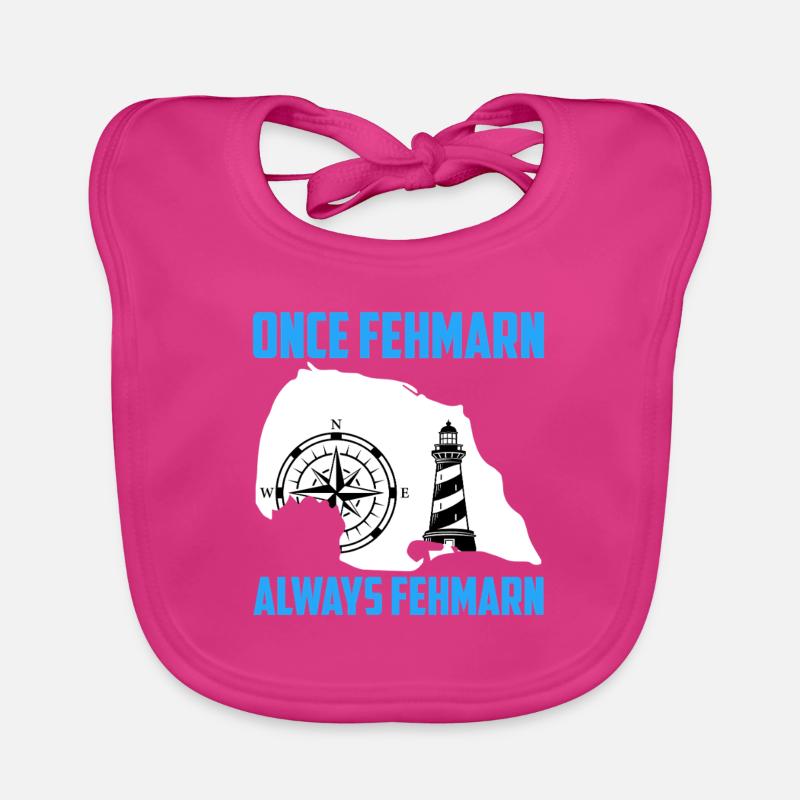 Baltic Sea Holiday ONCE FEHMARN ALWAYS FEHMARN Funny Organic Baby Bibs