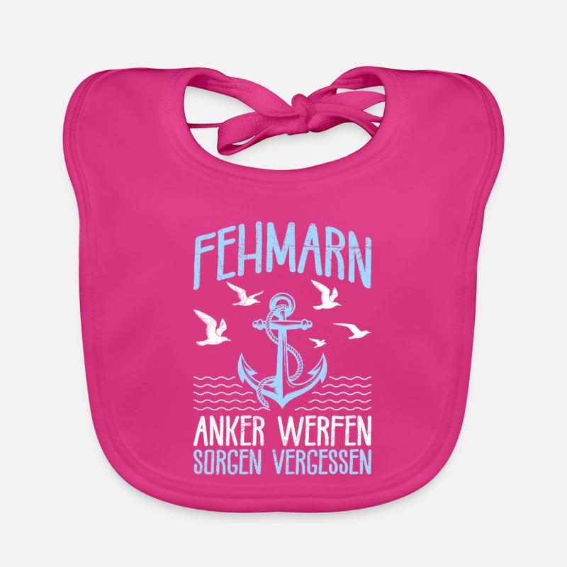 FEHMARN ANCHOR THROWING WORRIES FORGOTTEN Funny Organic Baby Bibs