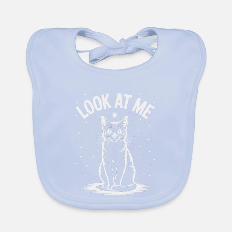 Look At Me - Cat Starry Sky Organic Baby Bibs