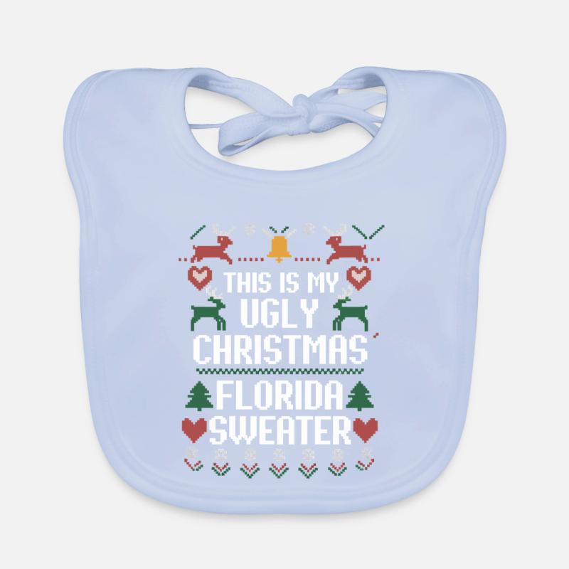 Florida Ugly Christmas Pullover Baby Bio-Lätzchen