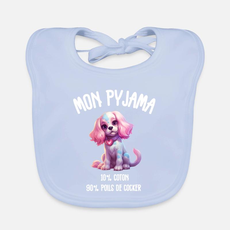 Pyjama Chien Cocker Drôle Bavoir bio Bébé