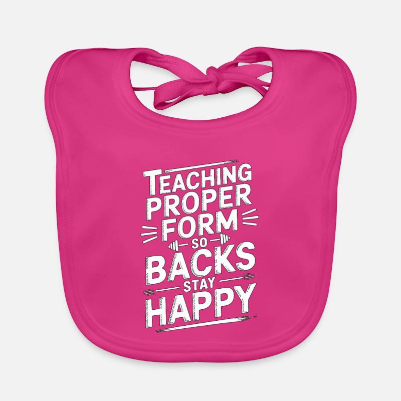 PT Educator Teaching Proper Form Movement Therapy Baby Bio-Lätzchen