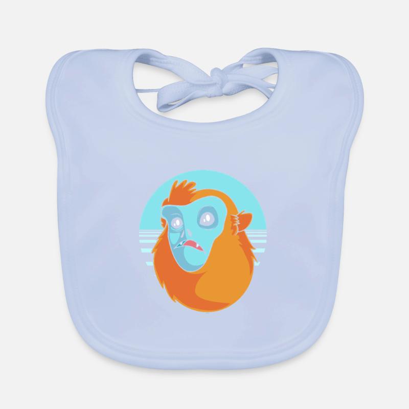 Stupsnasenaffe Affe Schimpanse Baby Bio-Lätzchen