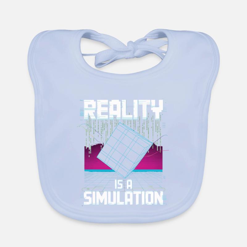 Reality is a simulation Organic Baby Bibs