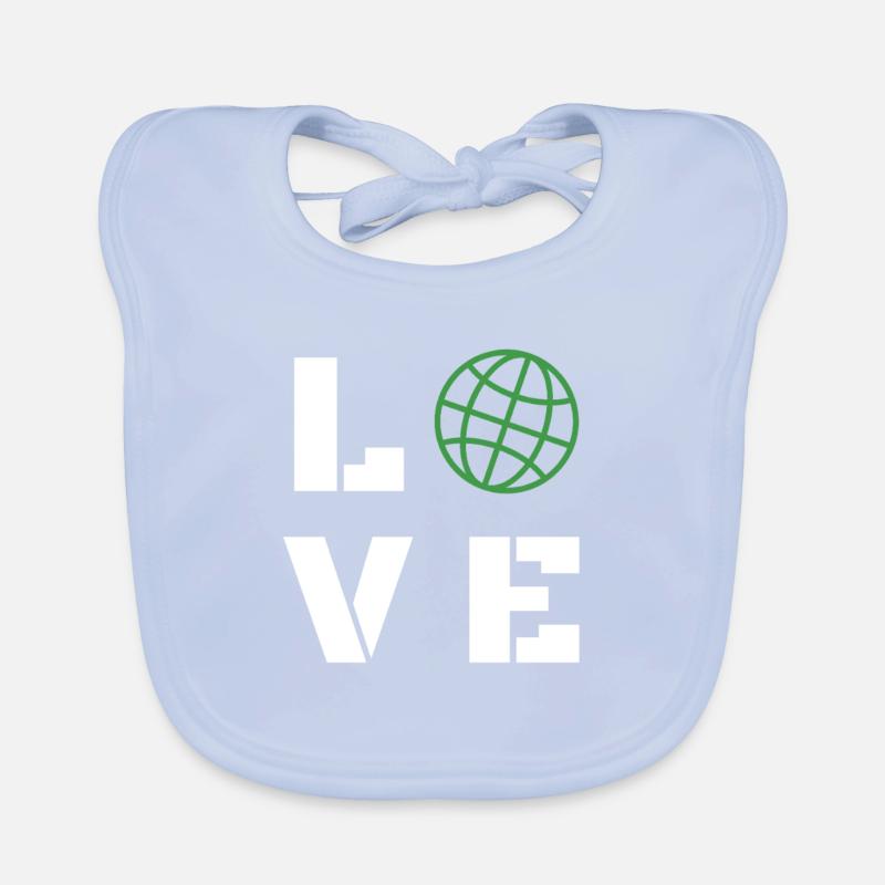 Love Globe Graphographie minimaliste graphique Bavoir bio Bébé