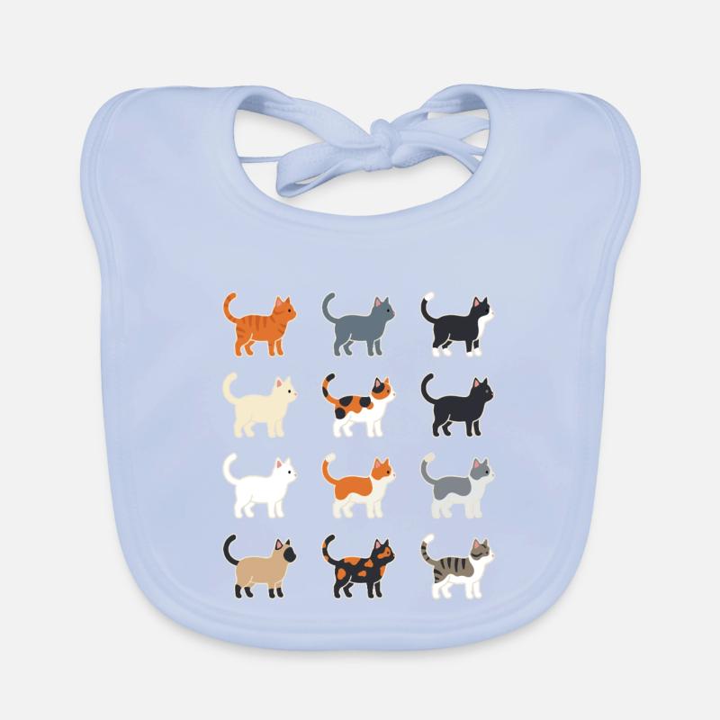 Grille d’illustration des chats Bavoir bio Bébé