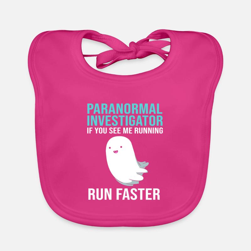 Paranormal Ghost Ghost Ghost Spooky Organic Baby Bibs