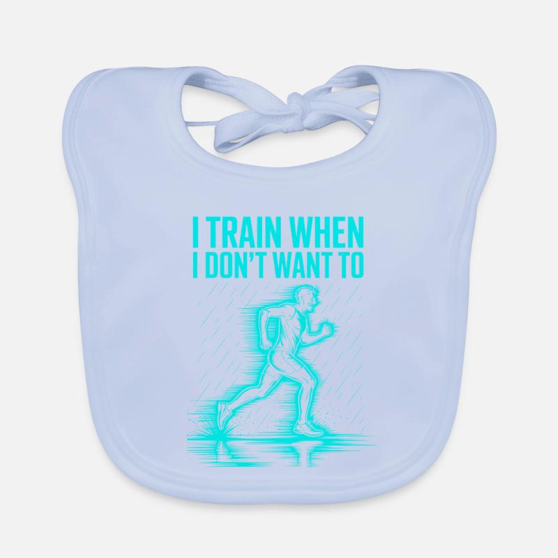 I train even when I don't feel like it – runner Organic Baby Bibs
