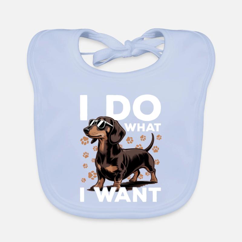 Teckel de race de chien drôle Bavoir bio Bébé