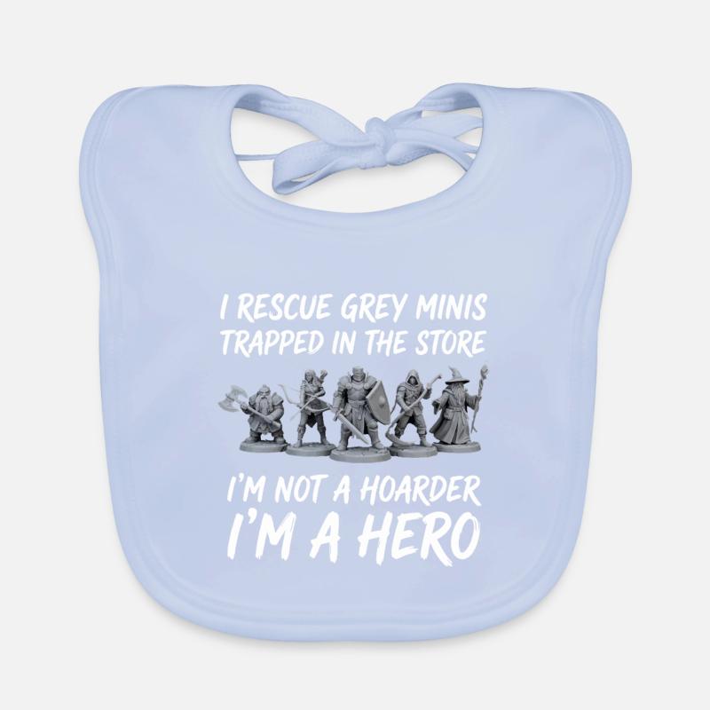 Ich bin kein Messie, ich bin ein Held Baby Bio-Lätzchen