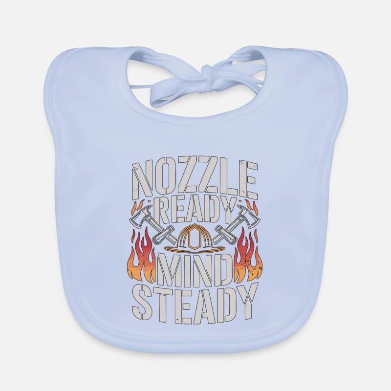 Fire Engineer Nozzle Ready Mind Steady Firefighter Baby Bio-Lätzchen