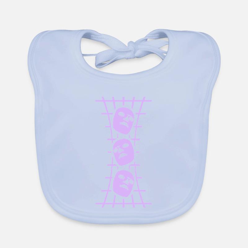 Masks Grid Abstract Art Organic Baby Bibs