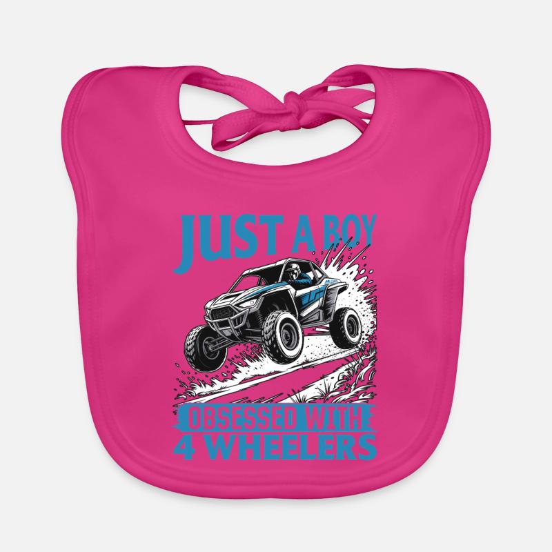 UTV Off Road Boy Men 4 Wheeler Side by side Organic Baby Bibs