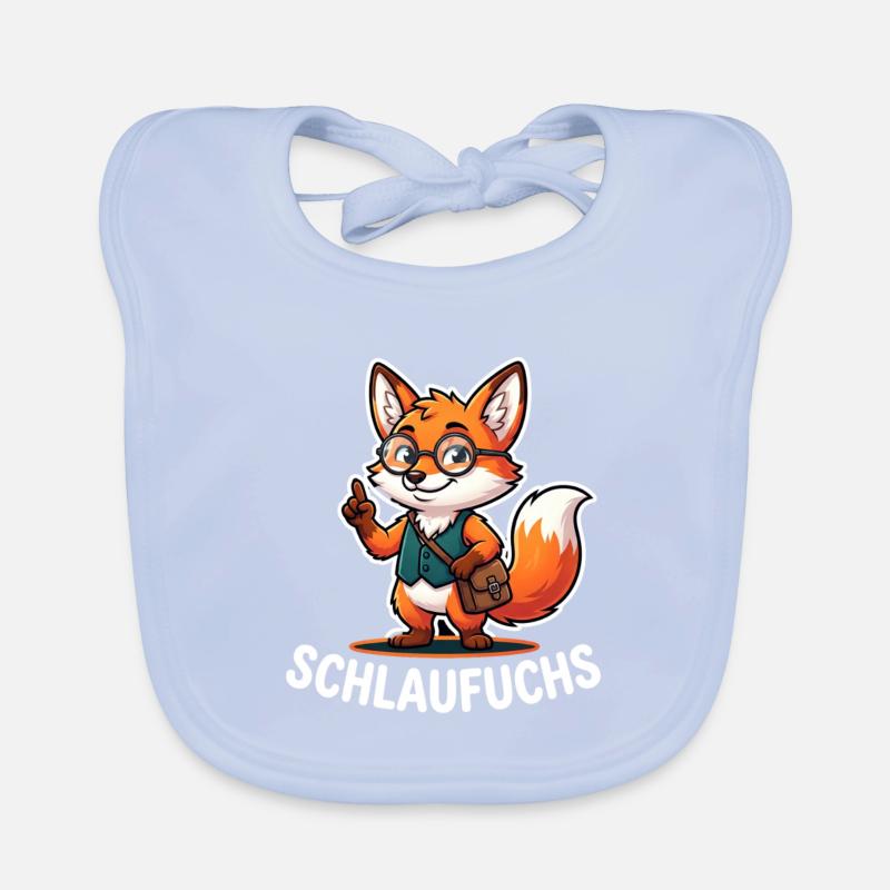 Schlaufuchs Lustiger Schul Fuchs Lehrer Baby Bio-Lätzchen