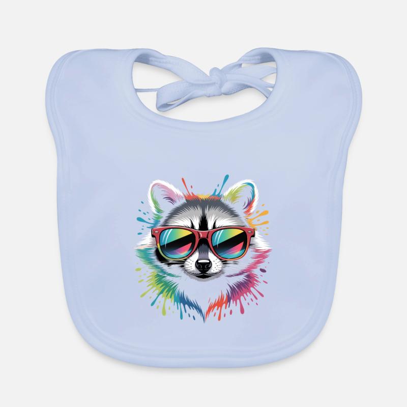 Rainbow Waschbär Baby Bio-Lätzchen