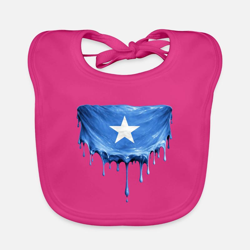 Somali Flag Drop Art Organic Baby Bibs