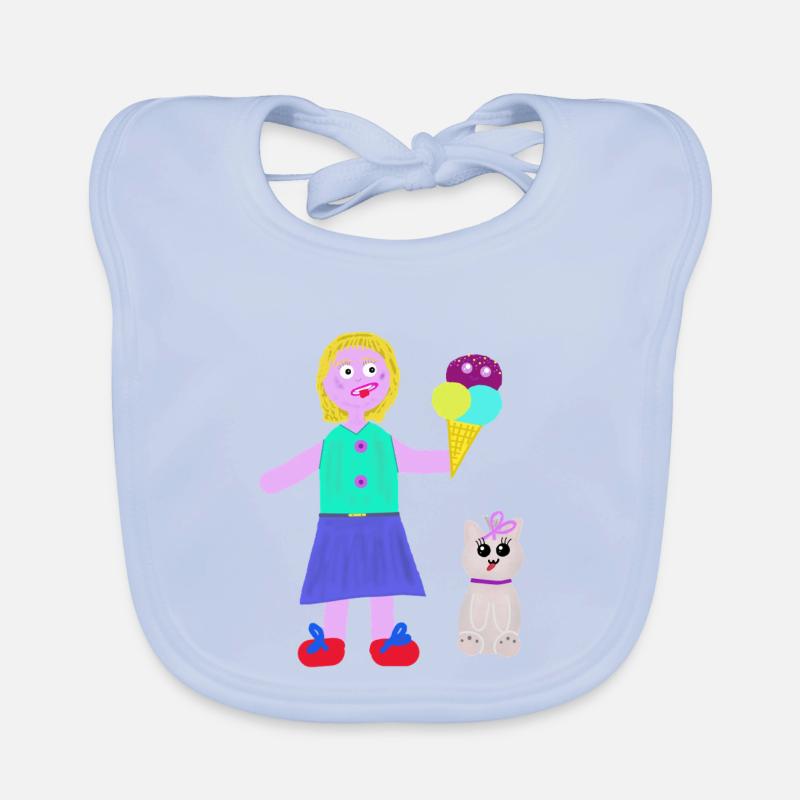 Eiscreme-Mädchen Eiscreme Eiswaffel Organic Baby Bibs