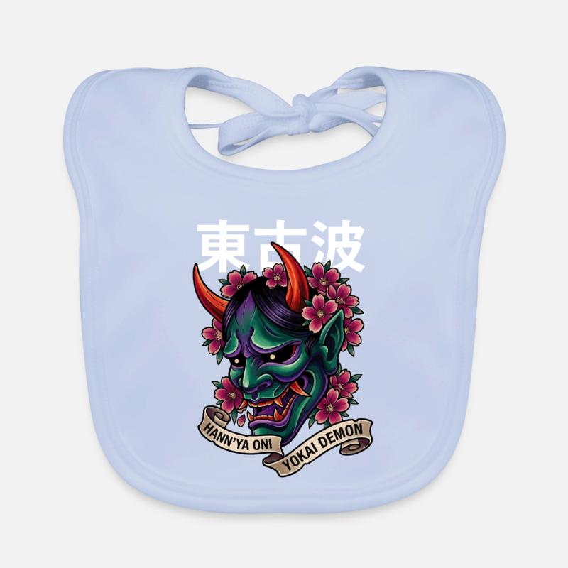 Hannya-Yōkai Dämon Oni Baby Bio-Lätzchen
